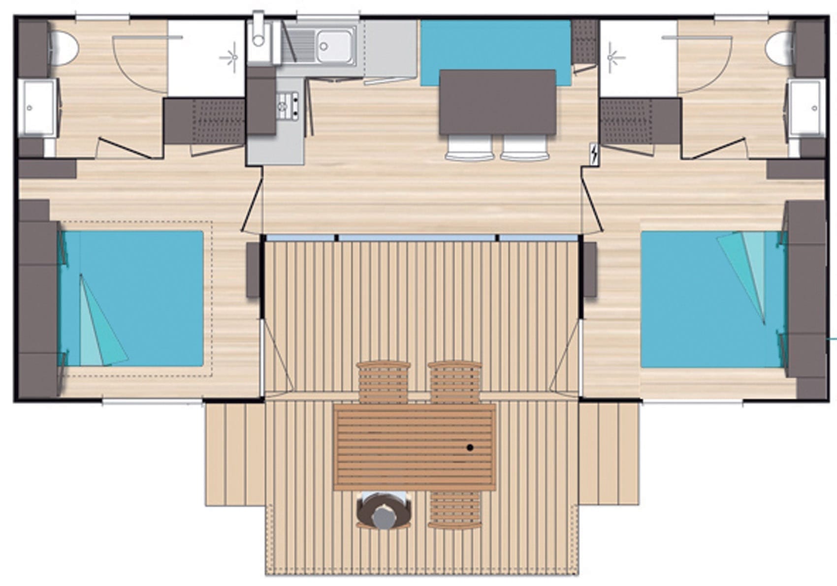 MH Plan castel Mobile Home Castel Esterel Caravaning