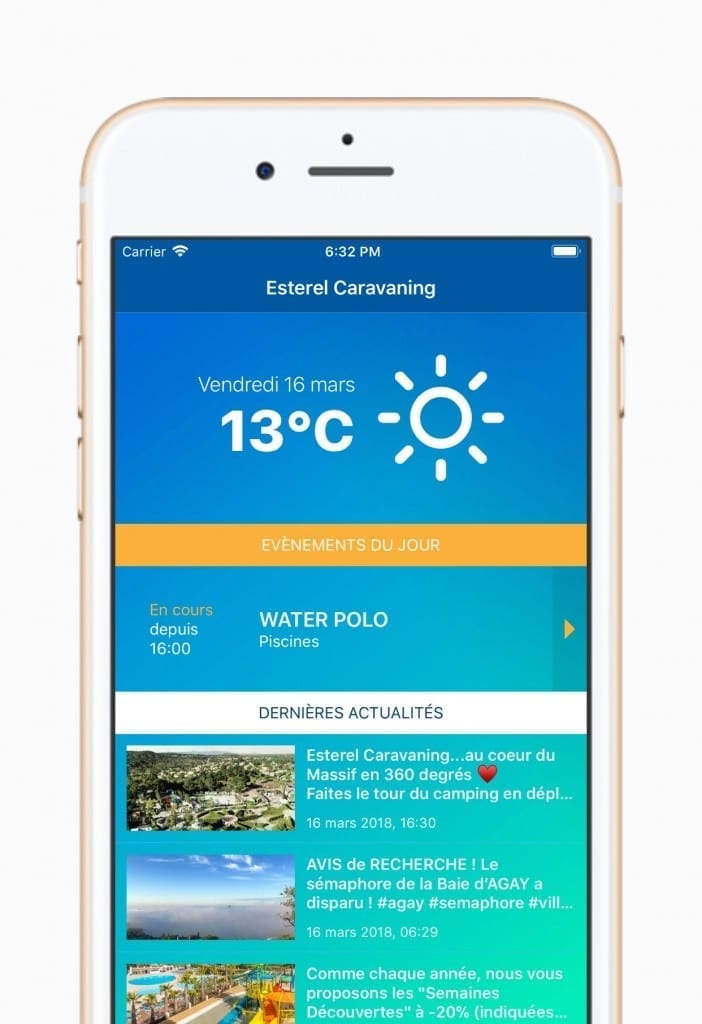 Application Esterel caravaning